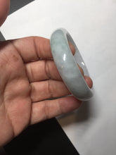 Load image into Gallery viewer, 50mm Type A 100% Natural light green/purple oval Jadeite Jade bangle BM70

