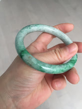 Load image into Gallery viewer, 58.2mm certified Type A 100% Natural sunny green round cut Jadeite Jade bangle BS87-9880
