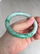 Load image into Gallery viewer, 58.2mm certified Type A 100% Natural sunny green round cut Jadeite Jade bangle BS87-9880
