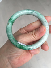 Load image into Gallery viewer, 58.2mm certified Type A 100% Natural sunny green round cut Jadeite Jade bangle BS87-9880
