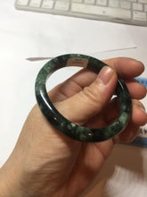 Load image into Gallery viewer, 50.5mm Certified type A 100% Natural oily dark green oval Jadeite Jade bangle PD131-6248
