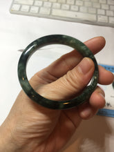 Load image into Gallery viewer, 50.5mm Certified type A 100% Natural oily dark green oval Jadeite Jade bangle PD131-6248
