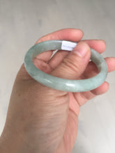 Load image into Gallery viewer, 49mm certified Type A 100% Natural icy watery light green oval Jadeite Jade bangle BQ11-3802
