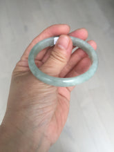 Load image into Gallery viewer, 49mm certified Type A 100% Natural icy watery light green oval Jadeite Jade bangle BQ11-3802
