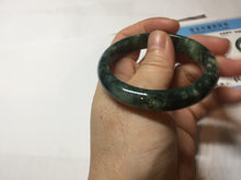 Load image into Gallery viewer, 50.5mm Certified type A 100% Natural oily dark green oval Jadeite Jade bangle PD131-6248
