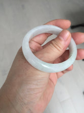 Load image into Gallery viewer, 47.5mm certified 100% natural Type A icy watery green white  oval jadeite jade bangle BP46-9356
