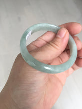 Load image into Gallery viewer, 49mm certified Type A 100% Natural icy watery light green oval Jadeite Jade bangle BQ11-3802
