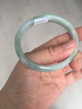 Load image into Gallery viewer, 49mm certified Type A 100% Natural icy watery light green oval Jadeite Jade bangle BQ11-3802
