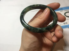 Load image into Gallery viewer, 50.5mm Certified type A 100% Natural oily dark green oval Jadeite Jade bangle PD131-6248
