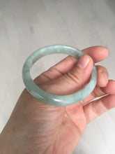 Load image into Gallery viewer, 49mm certified Type A 100% Natural icy watery light green oval Jadeite Jade bangle BQ11-3802
