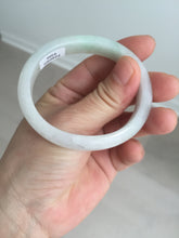 Load image into Gallery viewer, 47.5mm certified 100% natural Type A icy watery green white  oval jadeite jade bangle BP46-9356
