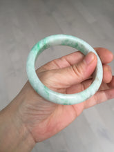 Load image into Gallery viewer, 56 mm Certified type A 100% Natural sunny green/white Jadeite bangle AY84-3462
