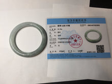 Load image into Gallery viewer, 54mm Certified Type A 100% Natural  light green round cut Jadeite Jade bangle Y161-2850
