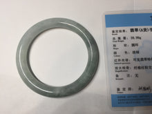 Load image into Gallery viewer, 54mm Certified Type A 100% Natural  light green round cut Jadeite Jade bangle Y161-2850
