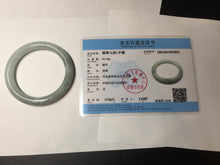 Load image into Gallery viewer, 54mm Certified Type A 100% Natural  light green round cut Jadeite Jade bangle Y161-2850
