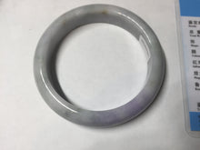 Load image into Gallery viewer, 57.8mm 100% natural certified light green purple yellow(FU LU SHOU) jadeite jade bangle N38-7344
