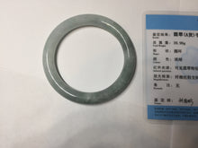 Load image into Gallery viewer, 54mm Certified Type A 100% Natural  light green round cut Jadeite Jade bangle Y161-2850
