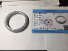 Load image into Gallery viewer, 57.8mm 100% natural certified light green purple yellow(FU LU SHOU) jadeite jade bangle N38-7344
