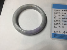 Load image into Gallery viewer, 57.8mm 100% natural certified light green purple yellow(FU LU SHOU) jadeite jade bangle N38-7344
