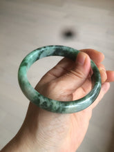 Load image into Gallery viewer, 60.1mm Certified Type A 100% Natural green/dark green Jadeite Jade bangle AS68-1658
