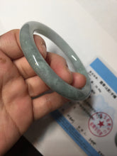 Load image into Gallery viewer, 54mm Certified Type A 100% Natural  light green round cut Jadeite Jade bangle Y161-2850
