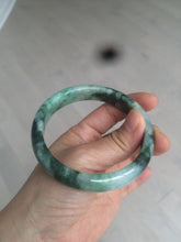 Load image into Gallery viewer, 60.1mm Certified Type A 100% Natural green/dark green Jadeite Jade bangle AS68-1658
