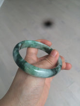 Load image into Gallery viewer, 60.1mm Certified Type A 100% Natural green/dark green Jadeite Jade bangle AS68-1658
