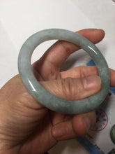 Load image into Gallery viewer, 54mm Certified Type A 100% Natural  light green round cut Jadeite Jade bangle Y161-2850
