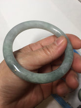 Load image into Gallery viewer, 54mm Certified Type A 100% Natural  light green round cut Jadeite Jade bangle Y161-2850
