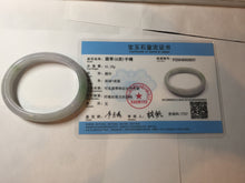 Load image into Gallery viewer, 51mm certified 100% natural Type A icy watery light green purple oval jadeite jade bangle PB209-2837
