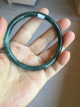 Load image into Gallery viewer, 60mm Certified Type A 100% Natural green/blue/black/gray slim round cut Guatemala Jadeite bangle PC85-3863
