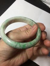 Load image into Gallery viewer, 58mm Certified type A 100% Natural sunny green/white Jadeite bangle AY85-3474
