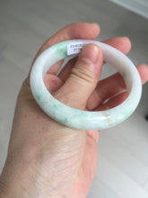 Load image into Gallery viewer, 53mm Certified Type A 100% Natural sunny green white(白底青) Jadeite Jade bangle BP45-3174
