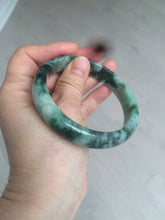 Load image into Gallery viewer, 60.1mm Certified Type A 100% Natural green/dark green Jadeite Jade bangle AS68-1658
