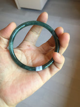 Load image into Gallery viewer, 60mm Certified Type A 100% Natural green/blue/black/gray slim round cut Guatemala Jadeite bangle PC85-3863
