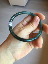 Load image into Gallery viewer, 60mm Certified Type A 100% Natural green/blue/black/gray slim round cut Guatemala Jadeite bangle PC85-3863
