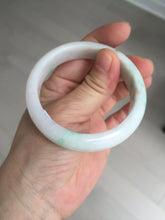 Load image into Gallery viewer, 53mm Certified Type A 100% Natural sunny green white(白底青) Jadeite Jade bangle BP45-3174
