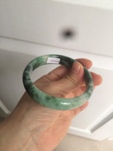 Load image into Gallery viewer, 60.1mm Certified Type A 100% Natural green/dark green Jadeite Jade bangle AS68-1658
