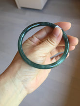 Load image into Gallery viewer, 60mm Certified Type A 100% Natural green/blue/black/gray slim round cut Guatemala Jadeite bangle PC85-3863

