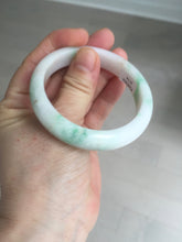 Load image into Gallery viewer, 53mm Certified Type A 100% Natural sunny green white(白底青) Jadeite Jade bangle BP45-3174
