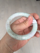 Load image into Gallery viewer, 53.9mm Certified 100% natural Type A light green purple brown chubby round cut jadeite jade bangle BQ16-5818
