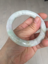 Load image into Gallery viewer, 53.9mm Certified 100% natural Type A light green purple brown chubby round cut jadeite jade bangle BQ16-5818
