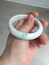 Load image into Gallery viewer, 53mm Certified Type A 100% Natural sunny green white(白底青) Jadeite Jade bangle BP45-3174
