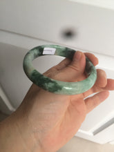 Load image into Gallery viewer, 60.1mm Certified Type A 100% Natural green/dark green Jadeite Jade bangle AS68-1658
