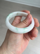 Load image into Gallery viewer, 53mm Certified Type A 100% Natural sunny green white(白底青) Jadeite Jade bangle BP45-3174
