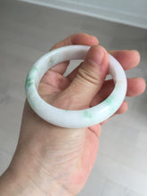 Load image into Gallery viewer, 53mm Certified Type A 100% Natural sunny green white(白底青) Jadeite Jade bangle BP45-3174
