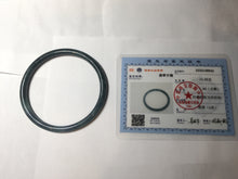 Load image into Gallery viewer, 60mm Certified Type A 100% Natural dark green/purple/blue/gray Guatemala slim round cut Jadeite bangle PA154-8845
