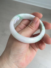 Load image into Gallery viewer, 53mm Certified Type A 100% Natural sunny green white(白底青) Jadeite Jade bangle BP45-3174
