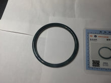 Load image into Gallery viewer, 60mm Certified Type A 100% Natural dark green/purple/blue/gray Guatemala slim round cut Jadeite bangle PA154-8845
