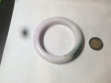Load image into Gallery viewer, 54mm Certified 100% natural Type A olive green/white/purple jadeite jade bangle AX96-5190

